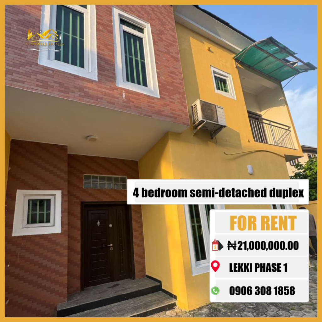 5 Properties You Can Rent Today in Lekki Phase 1 (₦20m–₦30m Budget) 4 bed dublex