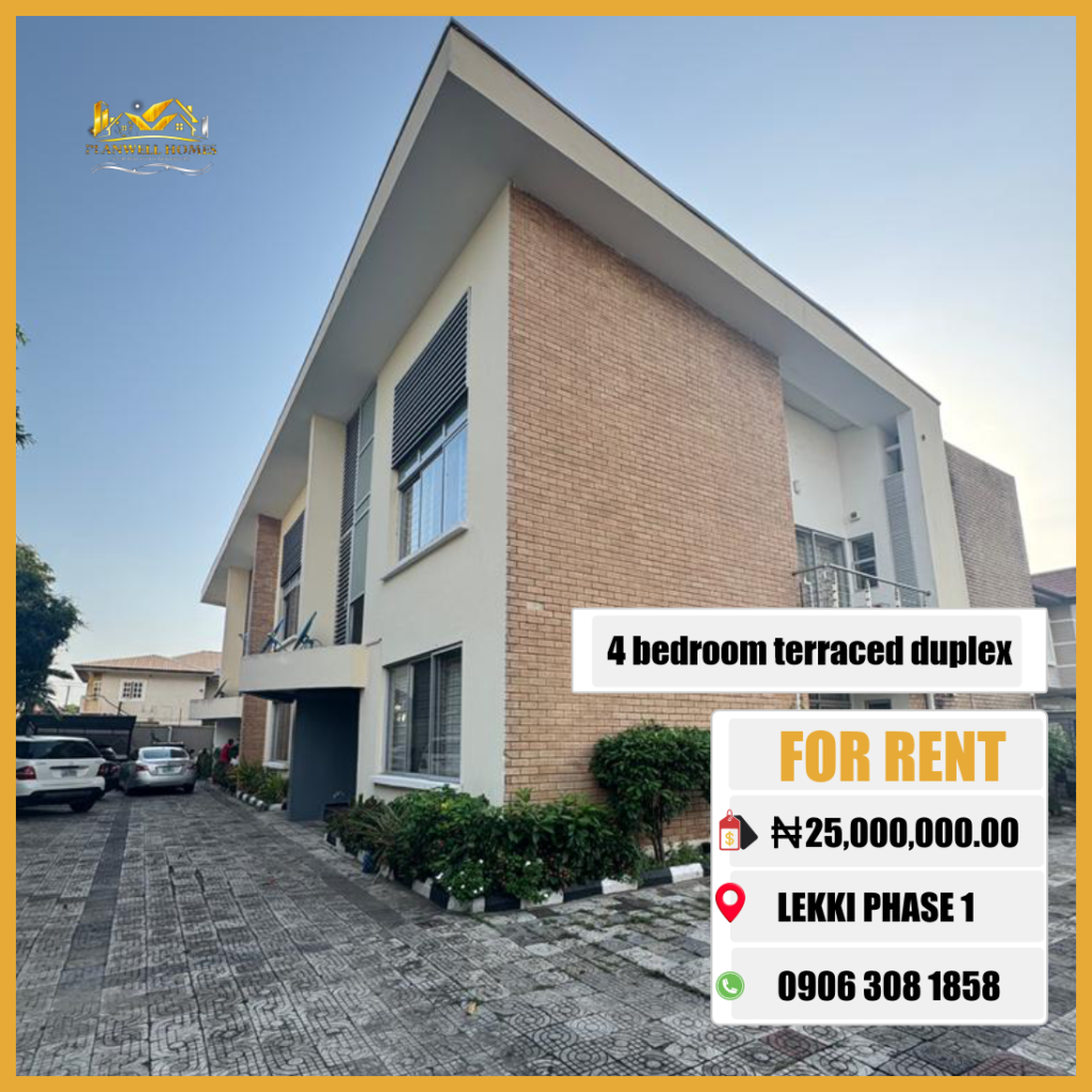 5 Properties You Can Rent Today in Lekki Phase 1 (₦20m–₦30m Budget) 4 bed terrrace
