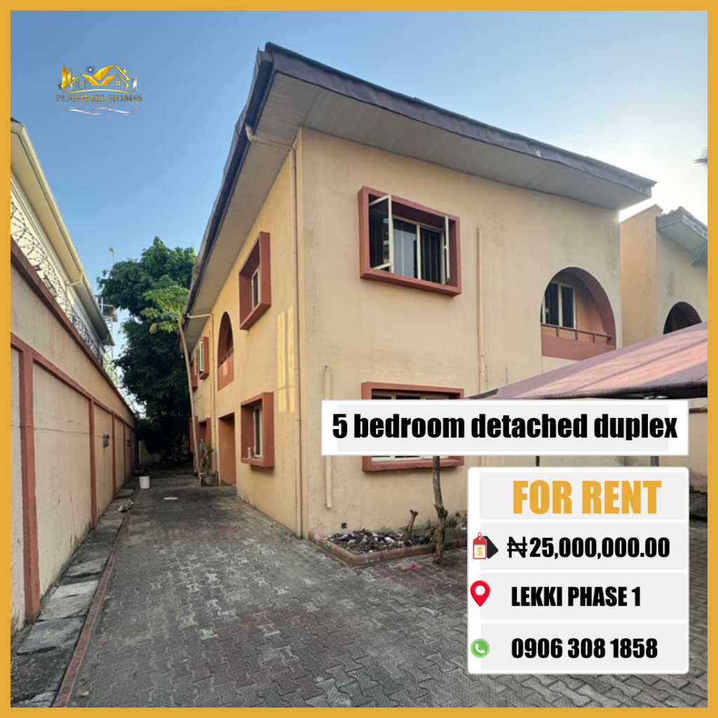 5 Properties You Can Rent Today in Lekki Phase 1 (₦20m–₦30m Budget) 5 bed detached